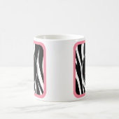 Chiczebra-Druck-Rosa-Monogramm-Tasse Kaffeetasse (Mittel)