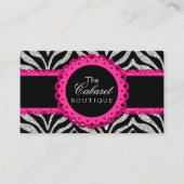 Chiczebra-Rosa-Spitze-Mode-Schmuck-Butike Visitenkarte (Vorderseite)