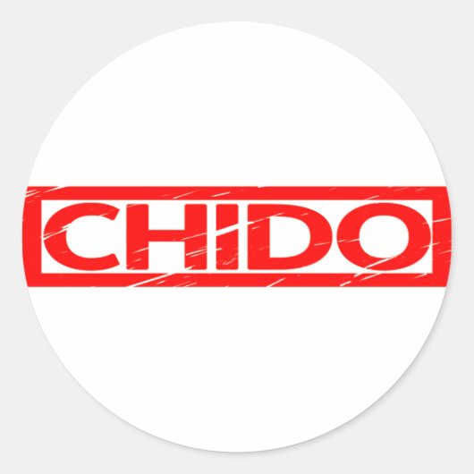 Chido Briefmarke Runder Aufkleber (Vorderseite)