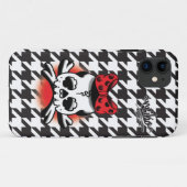 Chidori Check Dokuro-Chan Black Case-Mate iPhone Hülle (Rückseite (Horizontal))