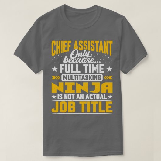 Chief Assistant Job Title Funny Chief Secretary Ad T-Shirt (Design vorne)