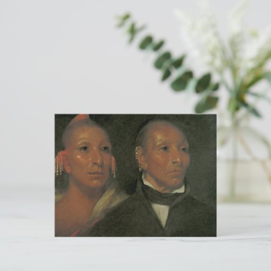 Chief Black Hawk und Son Postkarte (Stehend Vorderseite)