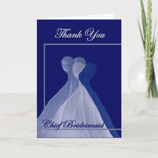 Chief Bridesmaid Wedding DANK Dankeskarte (Vorderseite)