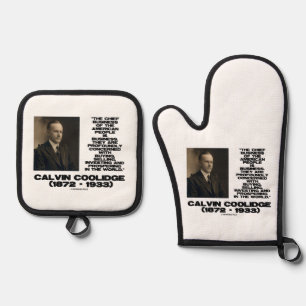 Chief Business American People Business Coolidge Ofenhandschuh & Topflappen-Set