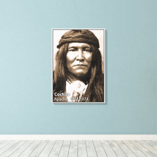 Chief Cochise Wrapped Canvas Leinwanddruck (Insitu (Holzboden))