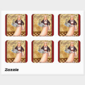 Chief Coffee Quadratischer Aufkleber (Blatt)