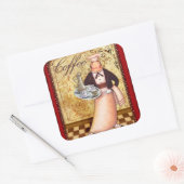 Chief Coffee Quadratischer Aufkleber (Umschlag)