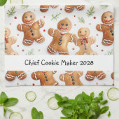 Chief Cookie Maker Gingerbread Geschirrtuch (Gefaltet)