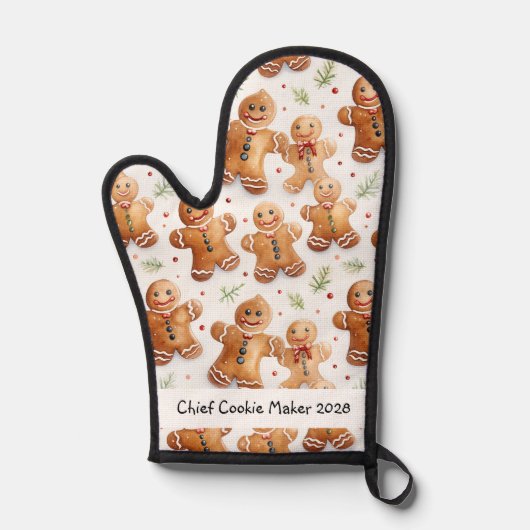 Chief Cookie Maker Gingerbread Ofenhandschuh (Vorderseite)