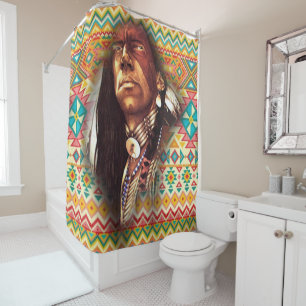 Chief Eagle Eyes Duschvorhang