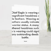 Chief Eagle, Salish Indian Karte (Rückseite)