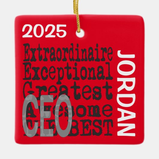 Chief Executive Officer CEO Extraordinaire CUSTOM Keramikornament (Vorderseite)