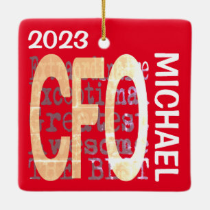 Chief Financial Officer CFO Extraordinaire CUSTOM Keramikornament