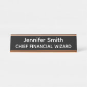 Chief Financial Wizard Personalized Name Plate Schreibtischnamensplakette (Vorderseite )
