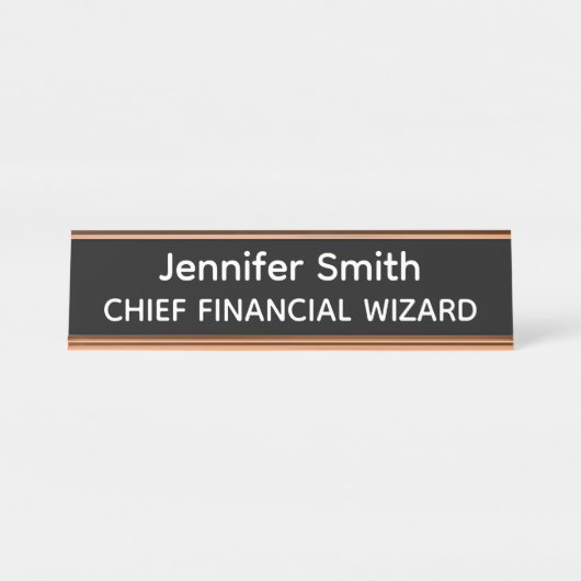 Chief Financial Wizard Personalized Name Plate Schreibtischnamensplakette (Vorderseite )