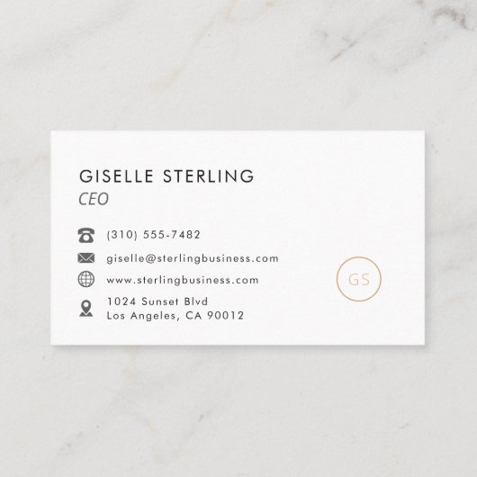 Chief Führungskraft Officer Luxury Black Visitenkarte (Rückseite)