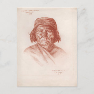 Chief Geronimo, Apache, 1898 Postkarte