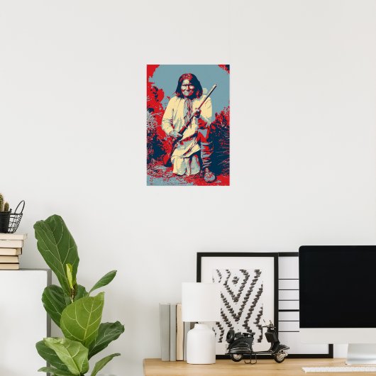Chief Geronimo Pop Art Poster (Heimbüro)