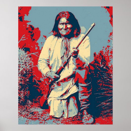 Chief Geronimo Pop Art Poster (Vorne)