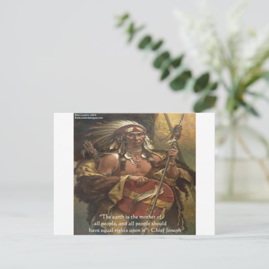 Chief Joseph & Nature Zitat - T-Shirts und Karten (Stehend Vorderseite)