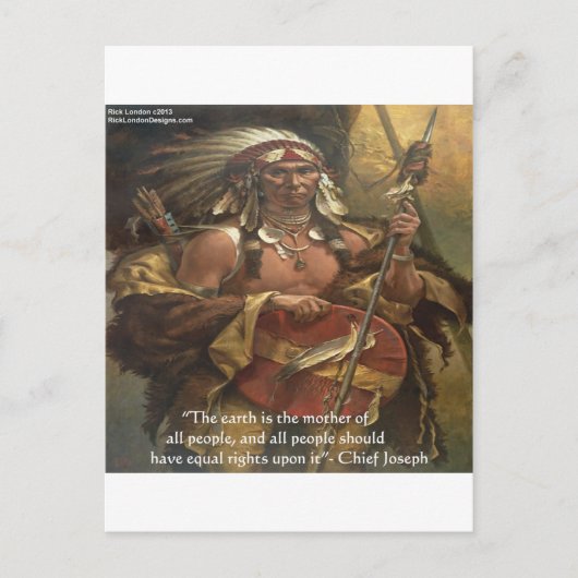 Chief Joseph & Nature Zitat - T-Shirts und Karten (Vorderseite)