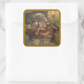 Chief Joseph & Nature Zitat - T-Shirts und Karten Quadratischer Aufkleber (Tasche)