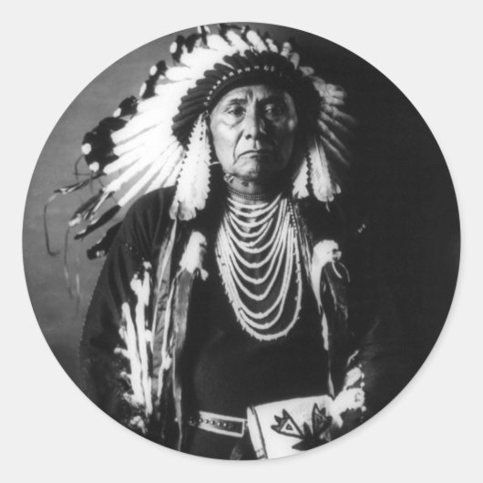 Chief Joseph Runder Aufkleber (Vorderseite)