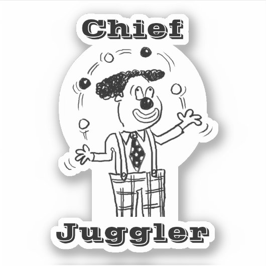 Chief Juggler Aufkleber (Vorderseite)