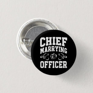 Chief Marry Officer - Pläne für Hochzeitsbeamte Button