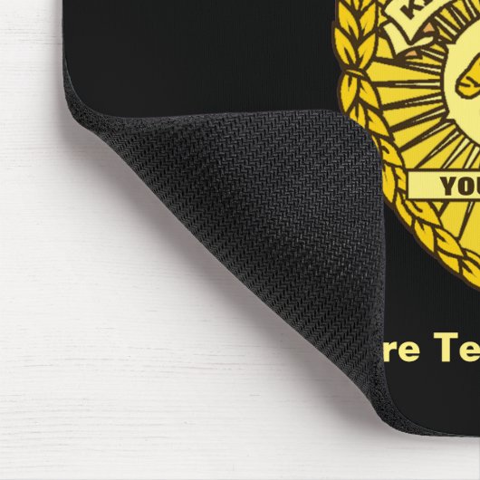 Chief Of Kitchen Police Badge Mousepad (Ecke)