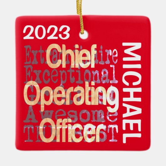 Chief Operating Officer COO Extraordinator CUSTOM Keramikornament (Vorderseite)