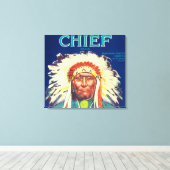 Chief Orange LabelRedlands, CA Leinwanddruck (Insitu (Holzboden))
