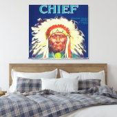 Chief Orange LabelRedlands, CA Leinwanddruck (Insitu (Schlafzimmer))