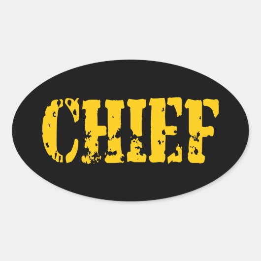 CHIEF OVALER AUFKLEBER (Vorderseite)