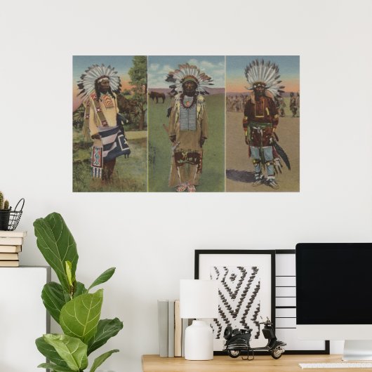 Chief Red Cloud, Chief Dewey Beard Poster (Heimbüro)