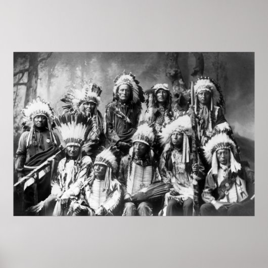 Chief Red Cloud mit anderen Chefs: 1899 Poster (Vorne)