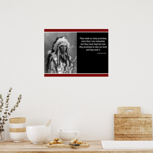 Chief Red Cloud "Nur ein Versprechen behalten" Poster (Küche)