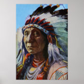 Chief Red Cloud Oglala Lakota Sioux Stamm Poster (Vorne)