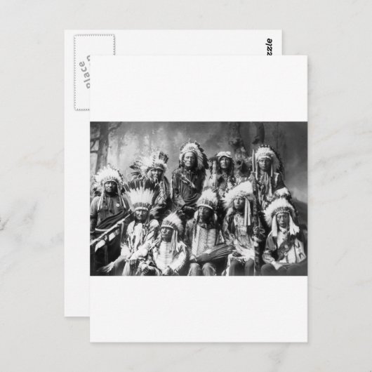 Chief Red Cloud & Other Chiefs, 1899 Postkarte (Vorne/Hinten)