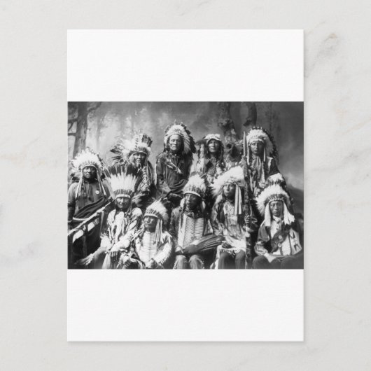 Chief Red Cloud & Other Chiefs, 1899 Postkarte (Vorderseite)