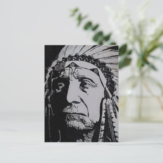 Chief Red Cloud Postkarte (Stehend Vorderseite)