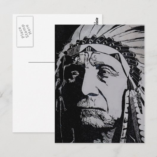 Chief Red Cloud Postkarte (Vorne/Hinten)