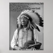 Chief Red Cloud Zitat Poster (Vorne)