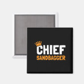 Chief Sandbagger Golf - Erwachsene Magnet (Vorderseite/Rückseite)