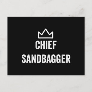 Chief Sandbagger Golf Meme Bjj Schach Sandbag Ankündigungspostkarte