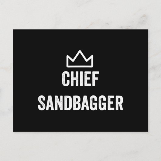 Chief Sandbagger Golf Meme Bjj Schach Sandbag Ankündigungspostkarte (Vorderseite)