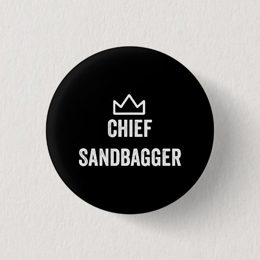 Chief Sandbagger Golf Meme Bjj Schach Sandbag Button (Vorderseite)