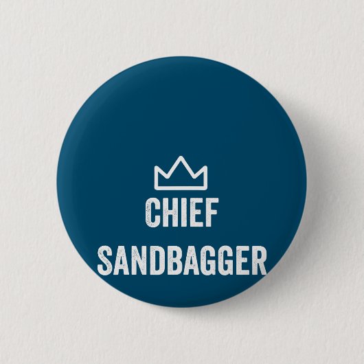Chief Sandbagger Golf Meme Bjj Schach Sandbag Button (Vorderseite)