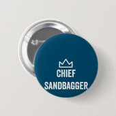 Chief Sandbagger Golf Meme Bjj Schach Sandbag Button (Vorne & Hinten)