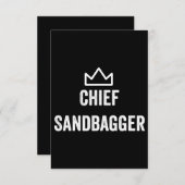 Chief Sandbagger Golf Meme Bjj Schach Sandbag Einladung (Vorne/Hinten)
